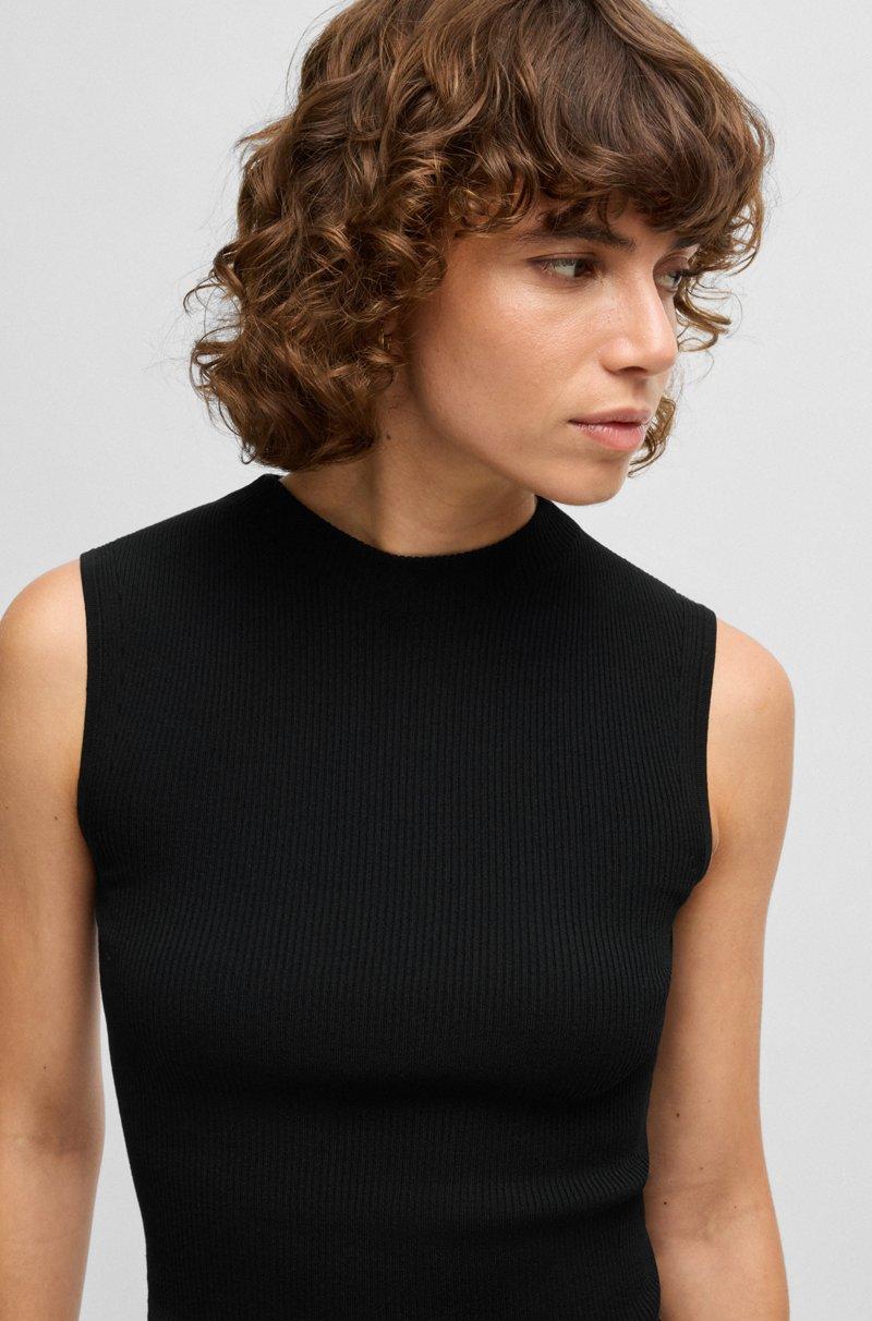 Hugo Boss Top Sin Mangas Con Cuello Inglés En Tejido De Canalé