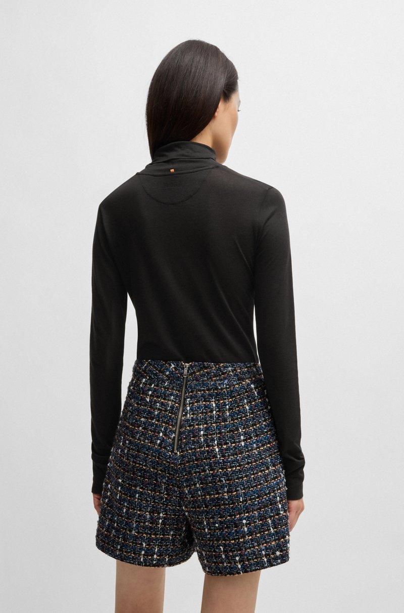 Hugo Boss Top Slim Fit De Cuello Vuelto En Punto Suave