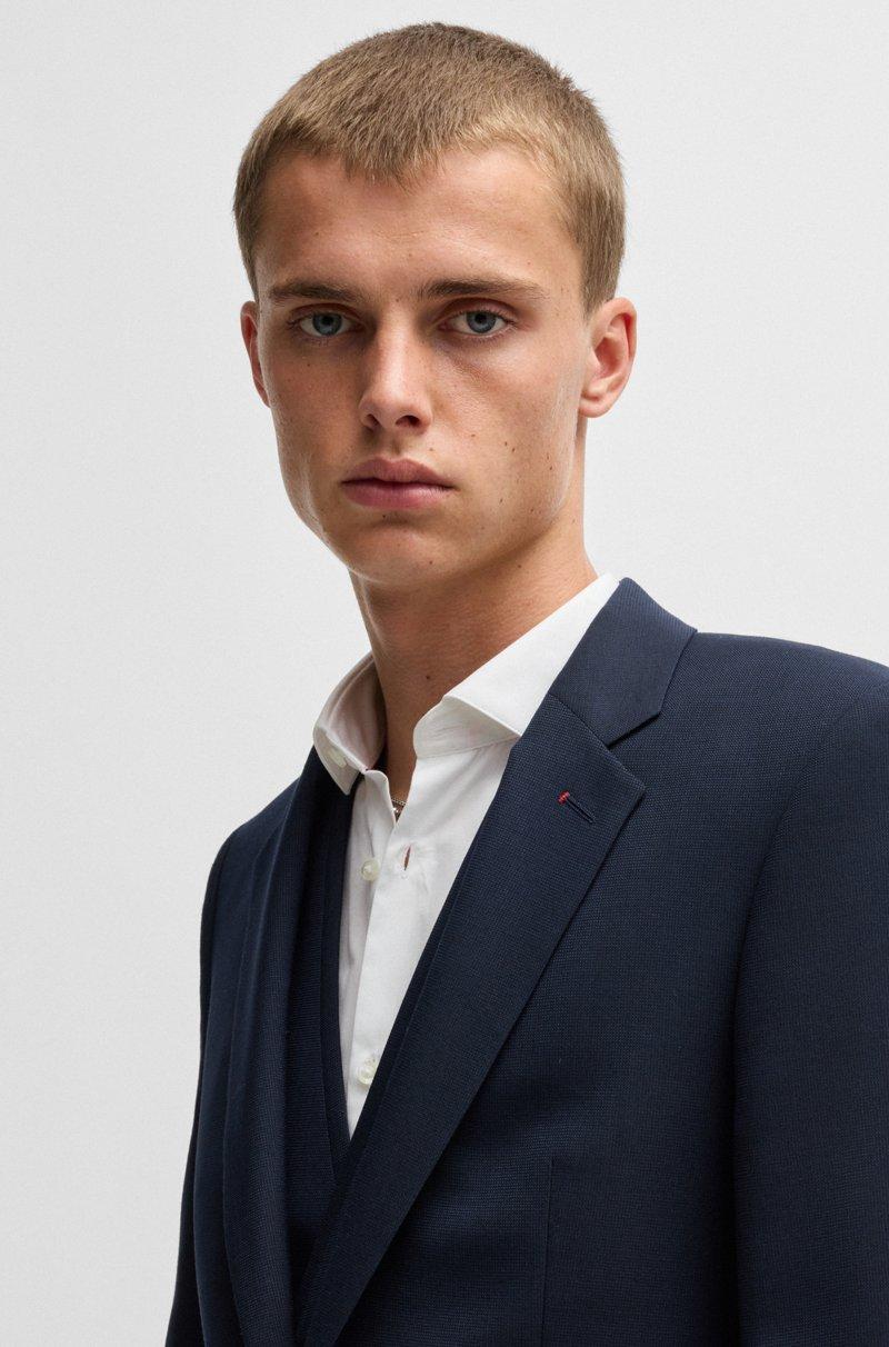 Hugo Boss Traje Con Chaleco Extra Slim De Tela Elástica