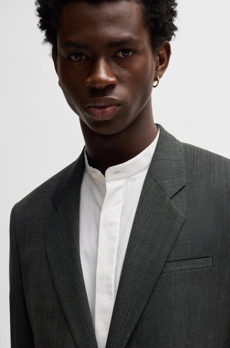 Hugo Boss Traje De Corte Moderno En Tejido Elástico Técnico Con Microestampado