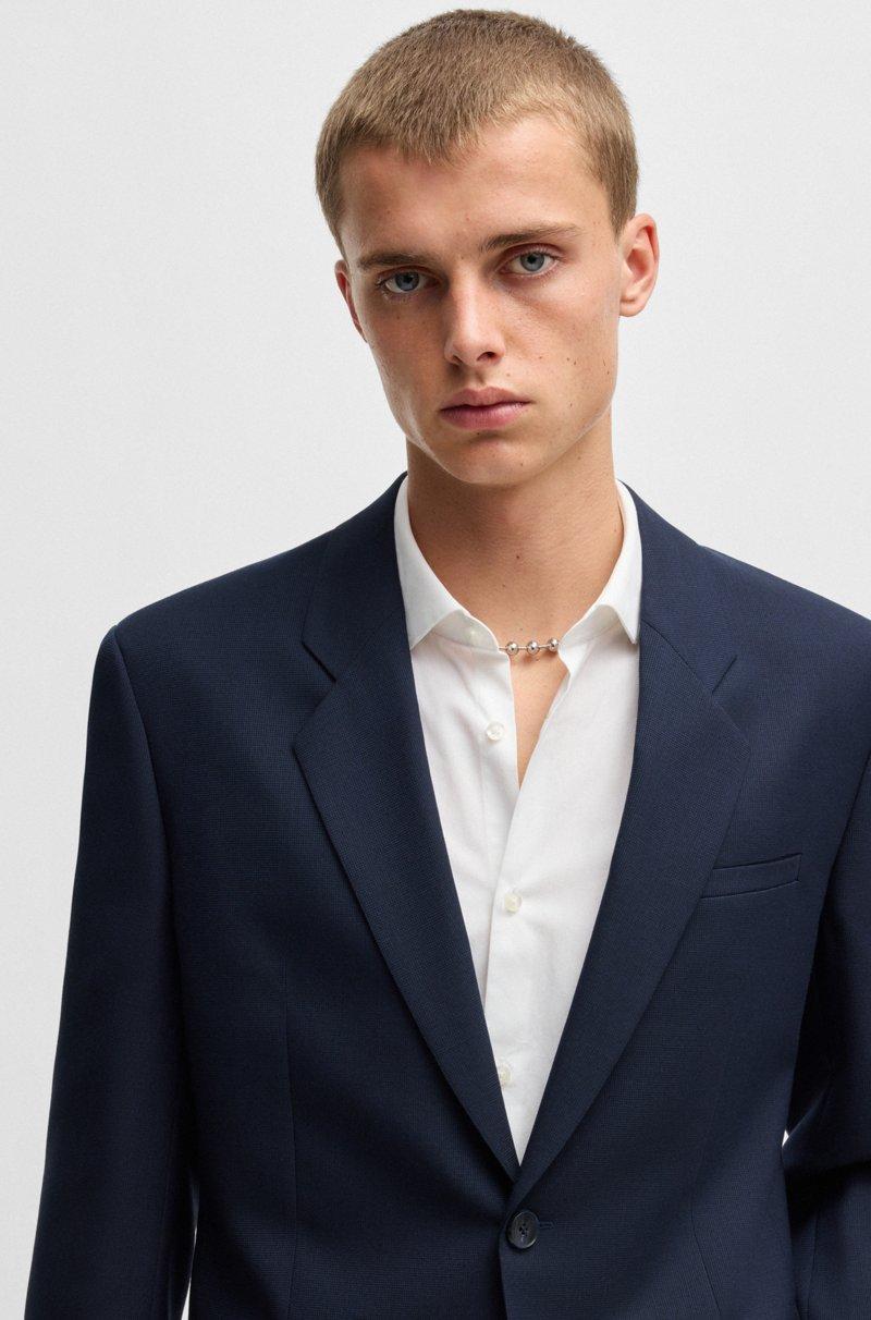 Hugo Boss Traje De Corte Moderno En Tejido Elástico Técnico Con Microestampado