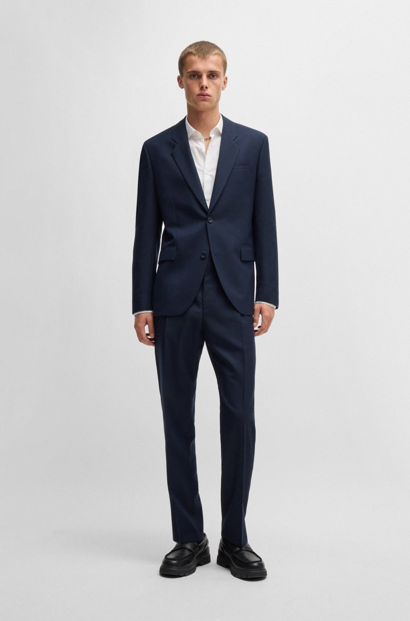 Hugo Boss Traje de corte moderno en tejido elástico técnico con microestampado