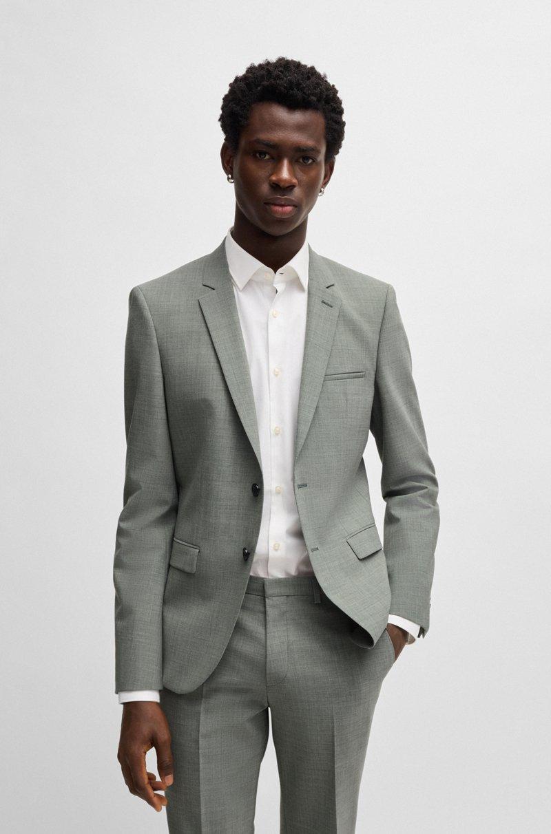 Hugo Boss Traje Extra Slim Fit En Mezcla De Lana Jaspeada