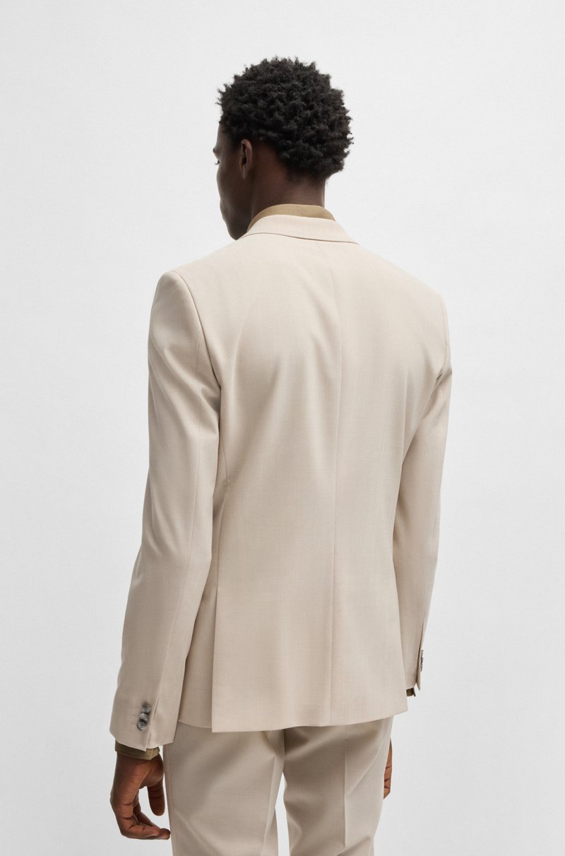 Hugo Boss Traje Extra Slim Fit En Mezcla De Lana Jaspeada