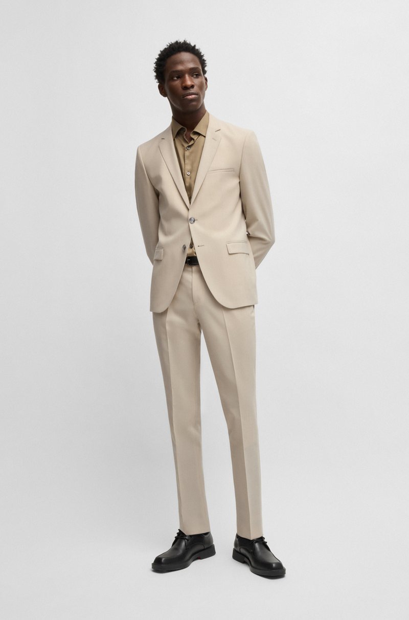 Hugo Boss Traje extra slim fit en mezcla de lana jaspeada