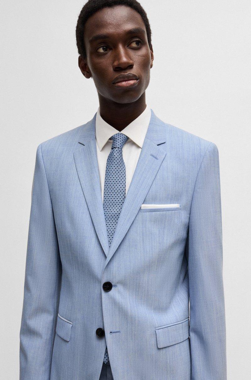 Hugo Boss Traje Extra Slim Fit En Mezcla De Lana Jaspeada