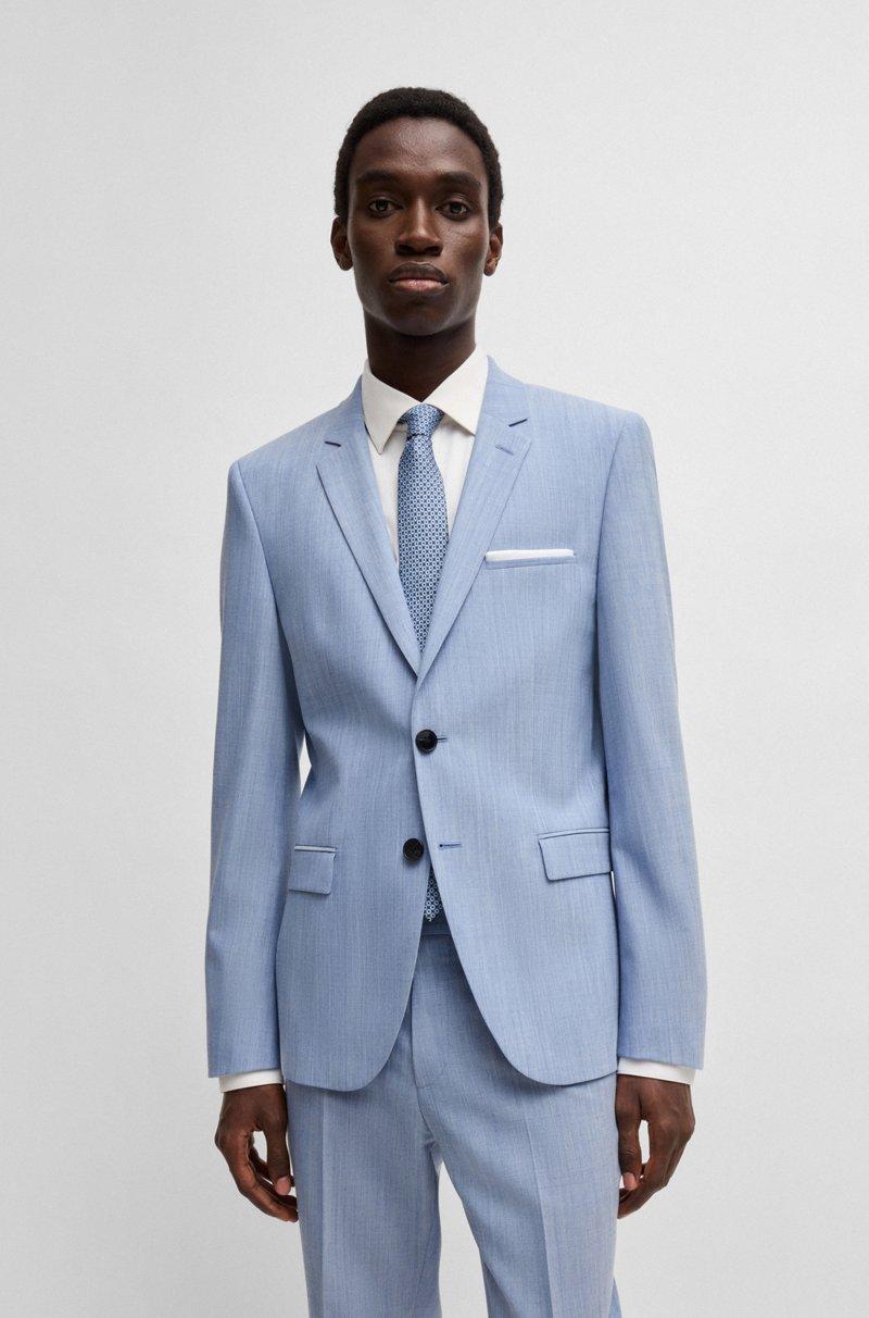 Hugo Boss Traje Extra Slim Fit En Mezcla De Lana Jaspeada