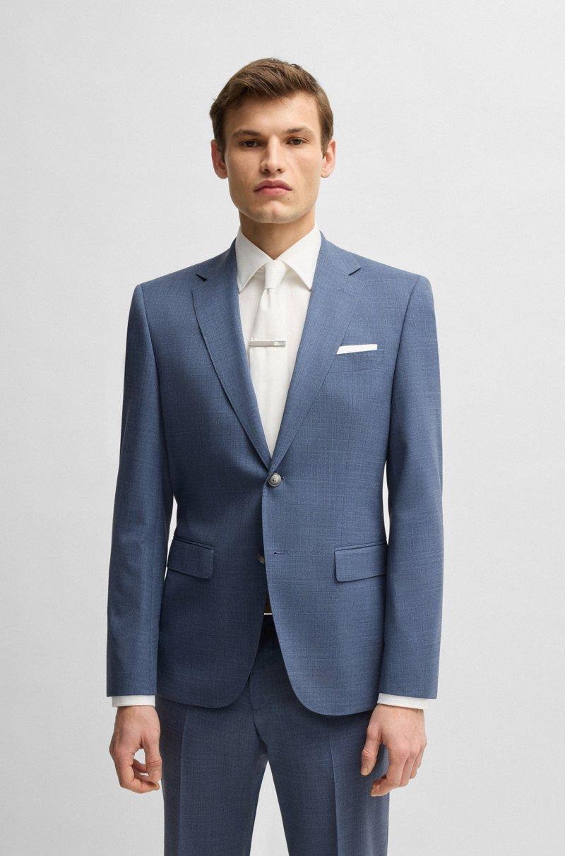 Hugo Boss Traje Regular Fit De Paño Elástico Con Motivo