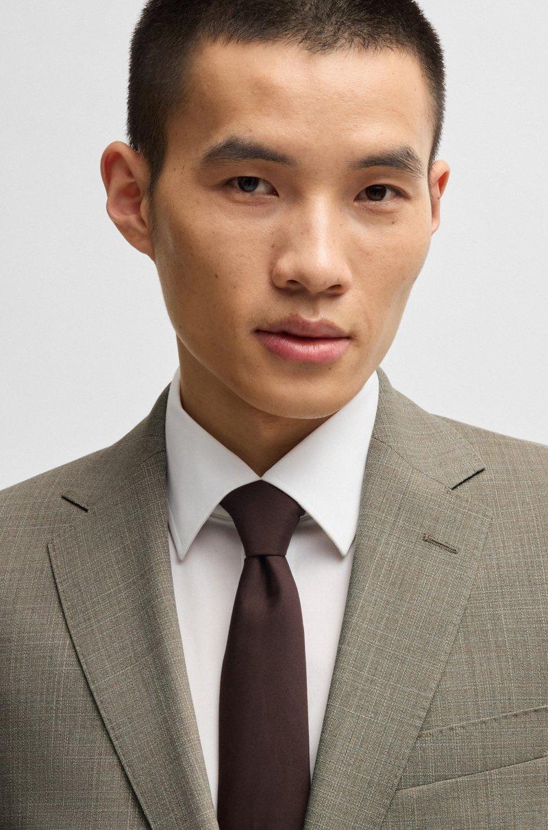 Hugo Boss Traje Regular Fit De Paño Elástico Con Motivo