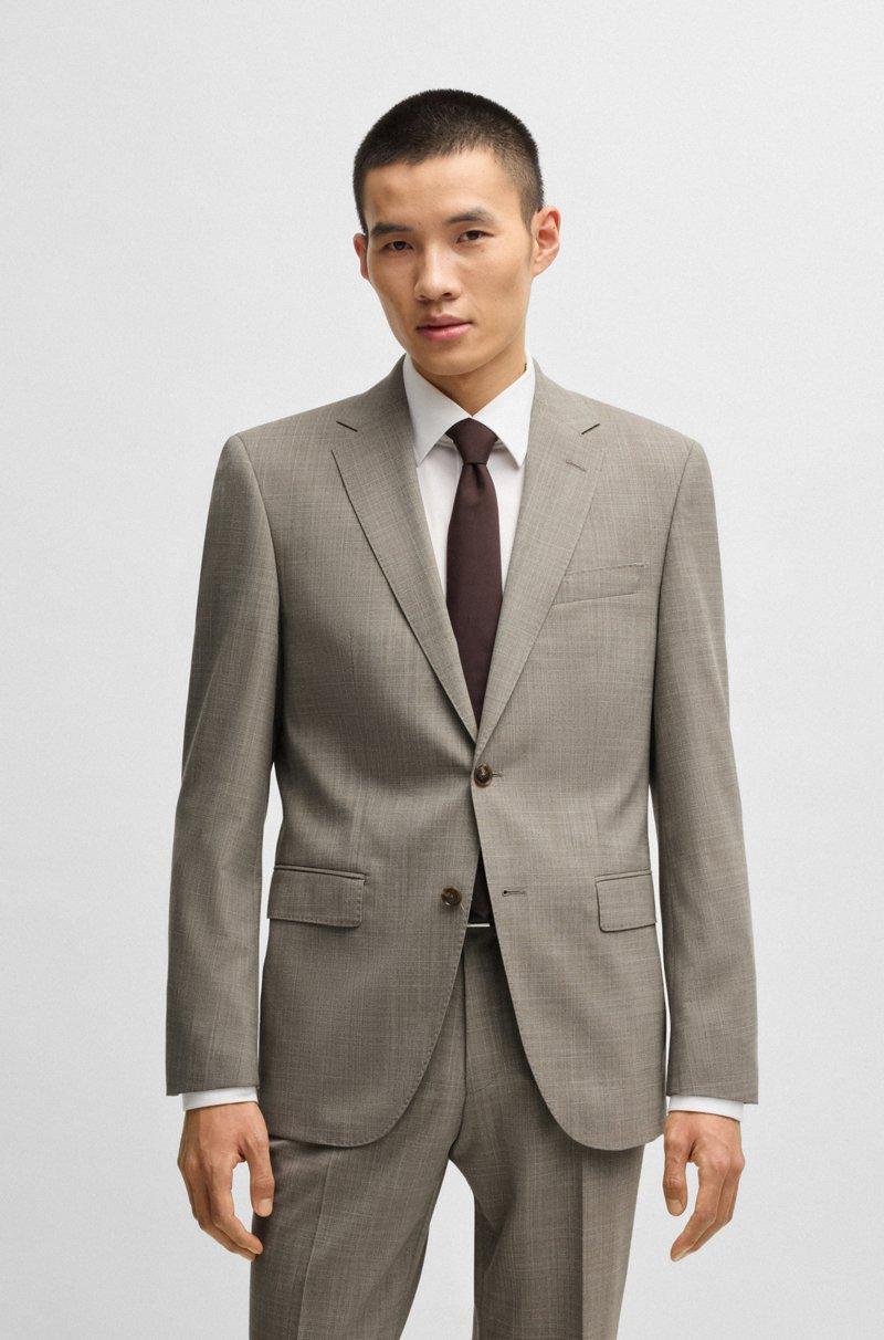 Hugo Boss Traje Regular Fit De Paño Elástico Con Motivo