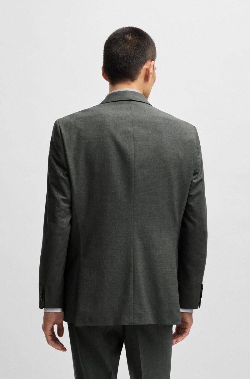 Hugo Boss Traje Regular Fit De Paño Jaspeado Resistente A Las Arrugas