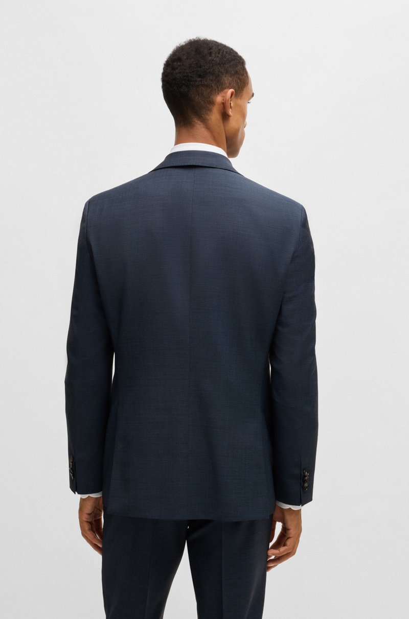 Hugo Boss Traje Regular Fit En Lana Virgen Con Micromotivo