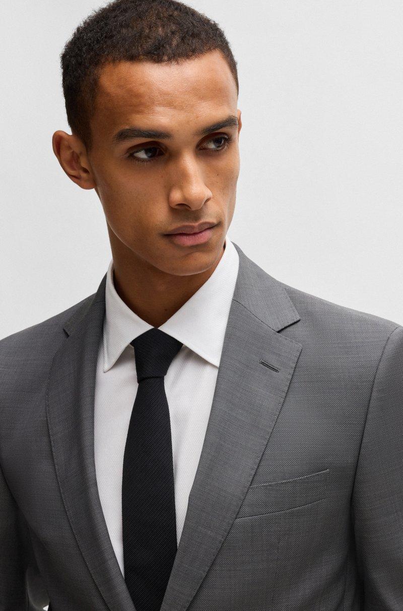 Hugo Boss Traje Regular Fit En Lana Virgen Con Micromotivo