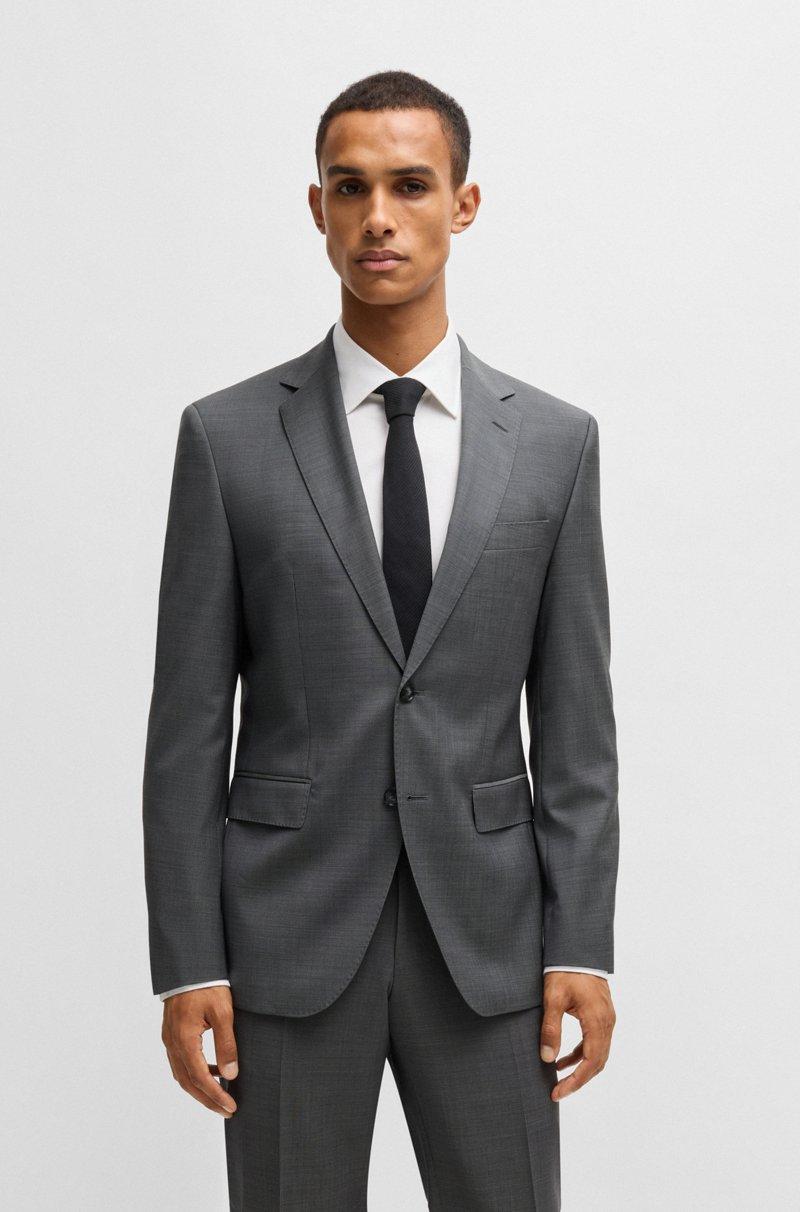 Hugo Boss Traje Regular Fit En Lana Virgen Con Micromotivo