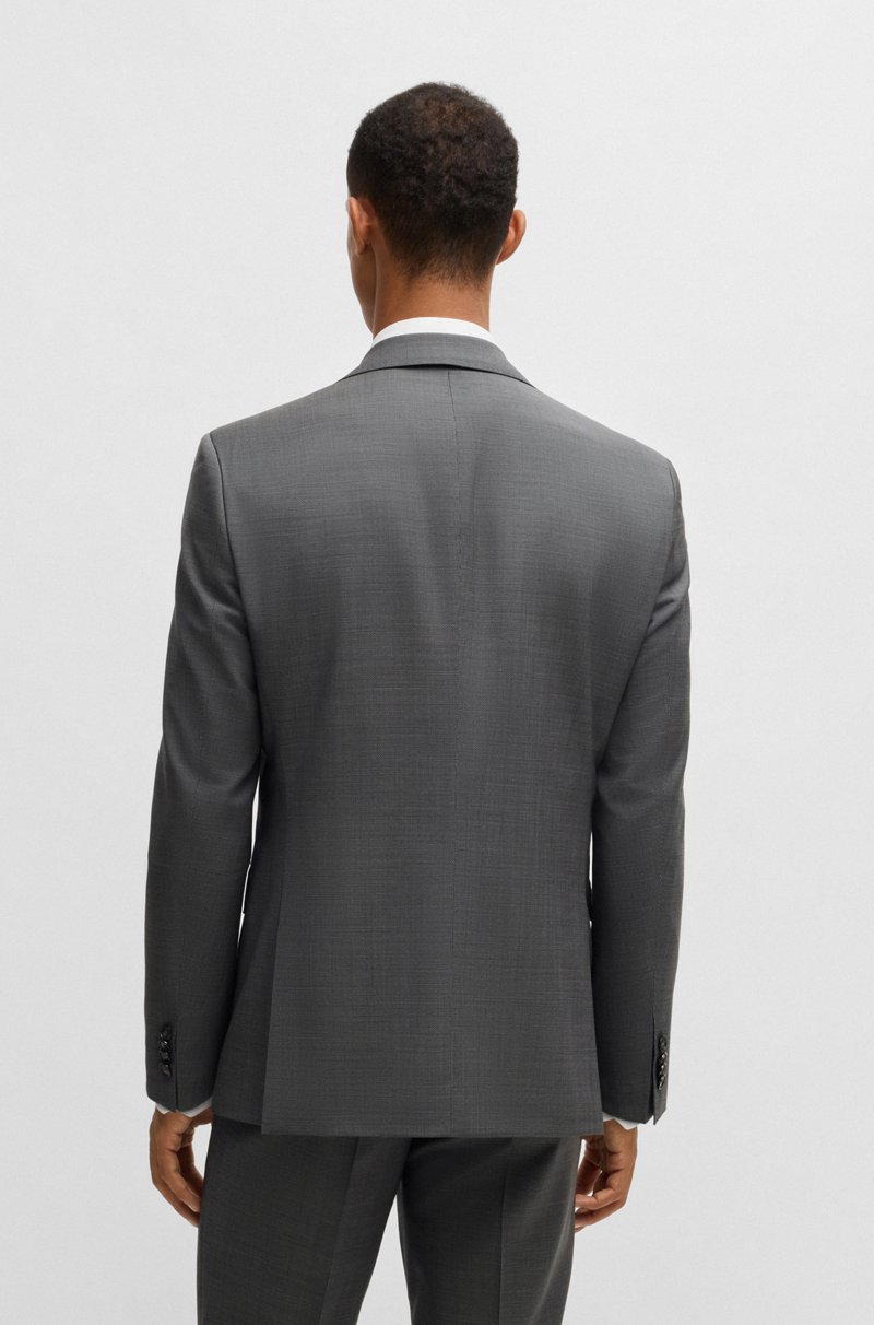 Hugo Boss Traje Regular Fit En Lana Virgen Con Micromotivo