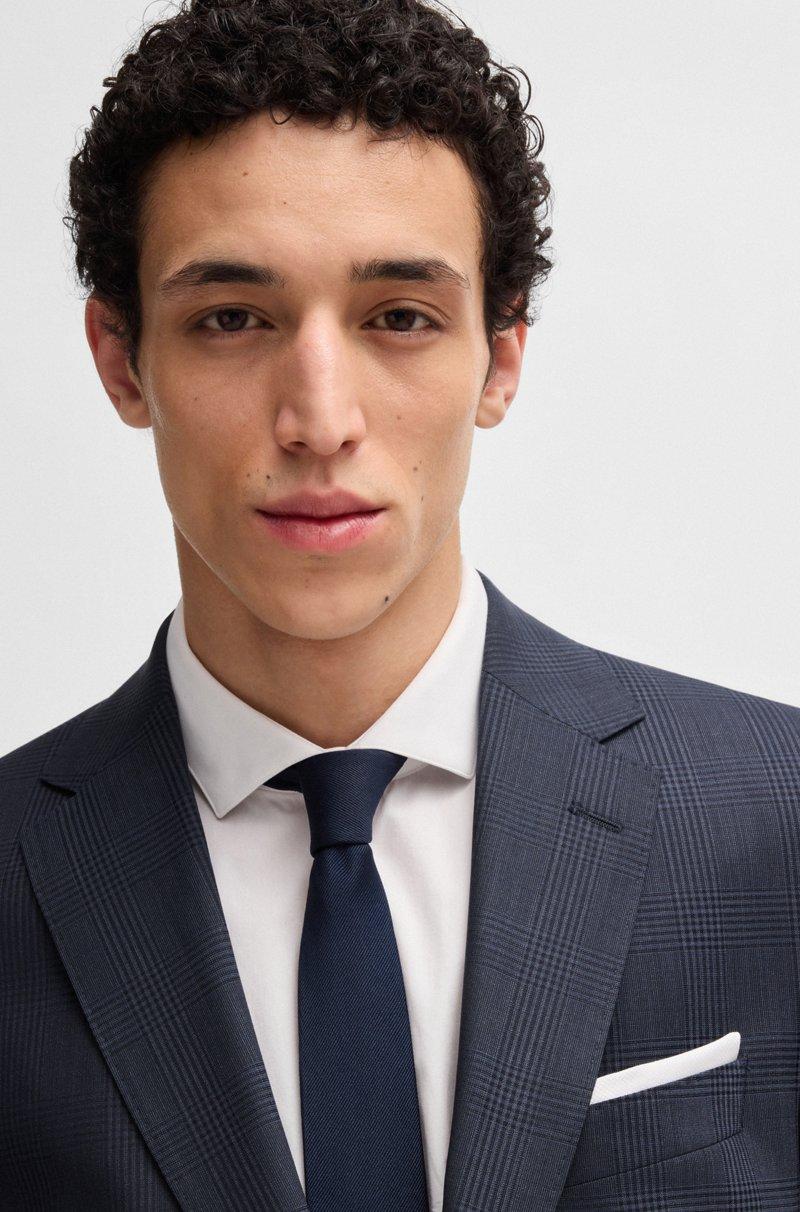 Hugo Boss Traje Regular Fit En Mezcla De Lana Virgen A Cuadros