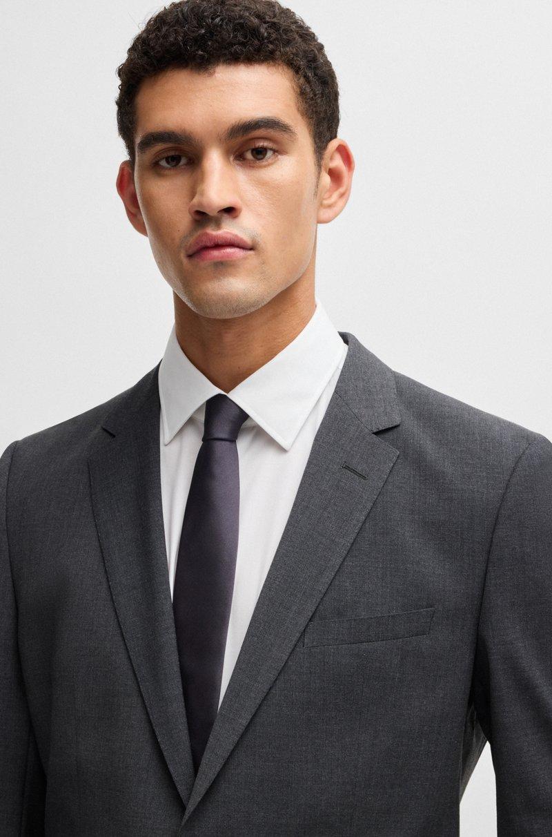 Hugo Boss Traje Regular Fit En Mezcla De Lana Virgen Con Elástico