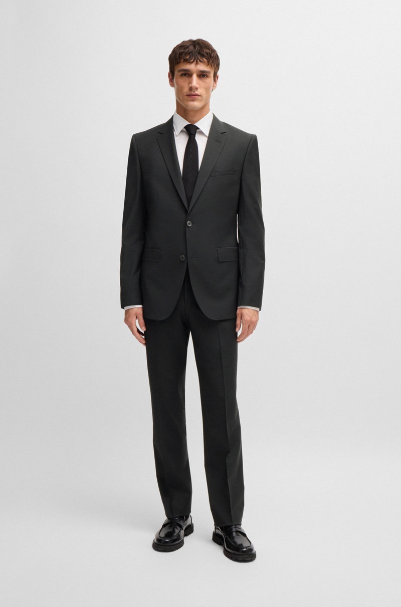 Hugo Boss Traje regular fit en mezcla de lana virgen con elástico
