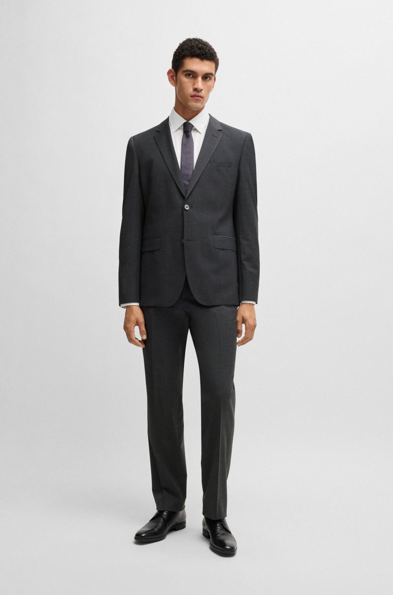 Hugo Boss Traje regular fit en mezcla de lana virgen con elástico