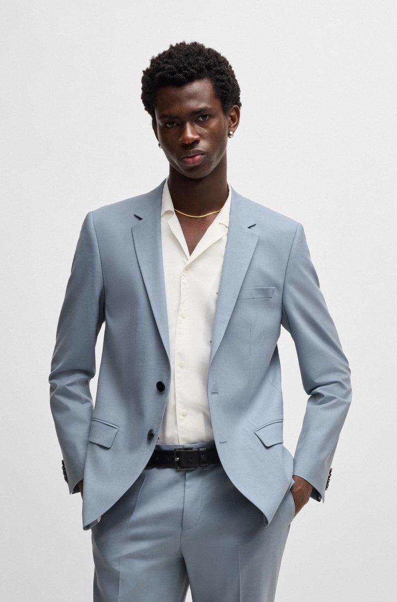 Hugo Boss Traje Slim Fit De Mezcla De Lana Con Elástico De Alto Rendimiento