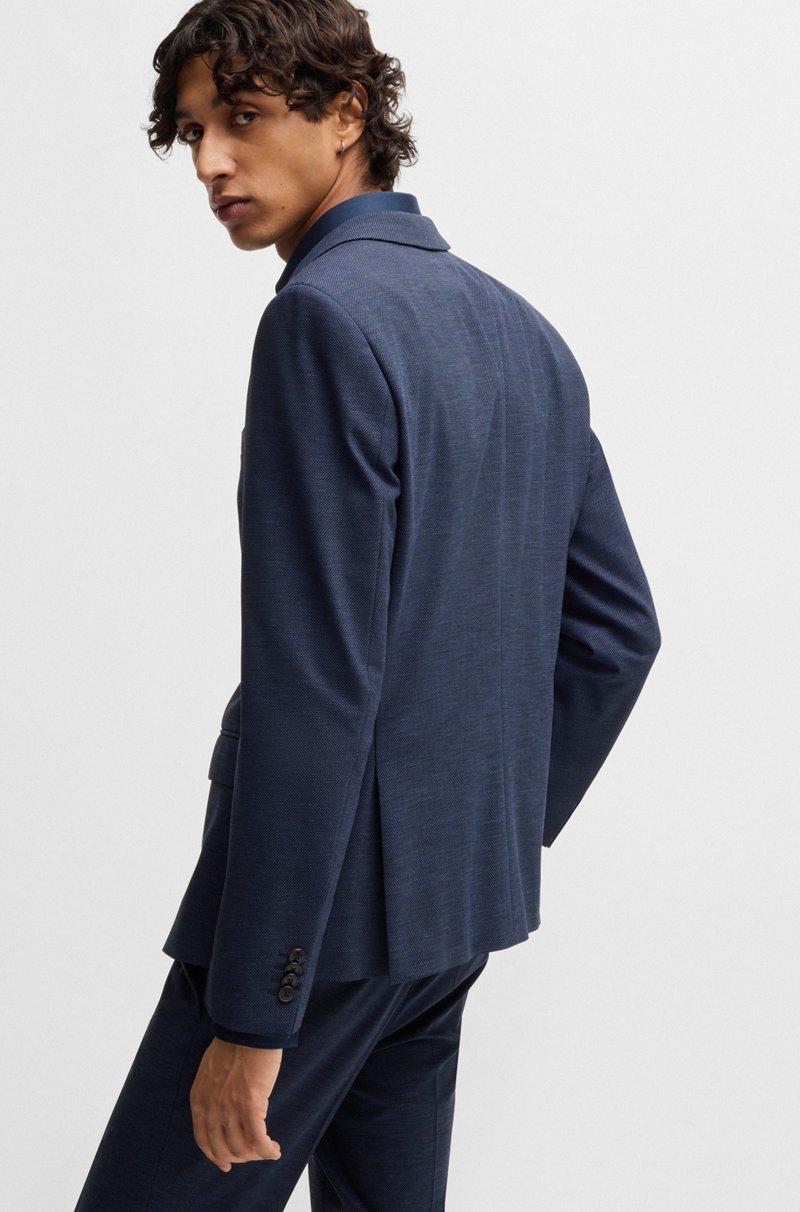 Hugo Boss Traje Slim Fit De Mezcla De Lana Con Elástico De Alto Rendimiento