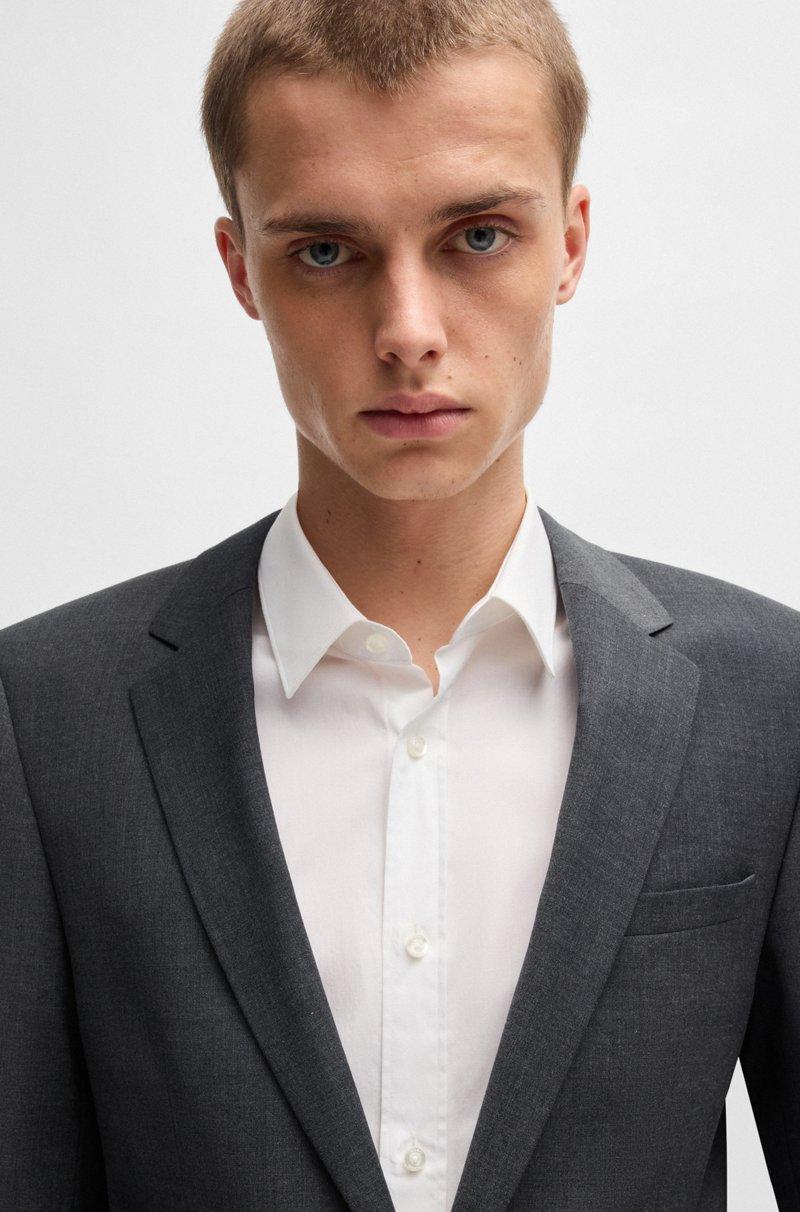 Hugo Boss Traje Slim Fit De Mezcla De Lana Con Elástico Técnico
