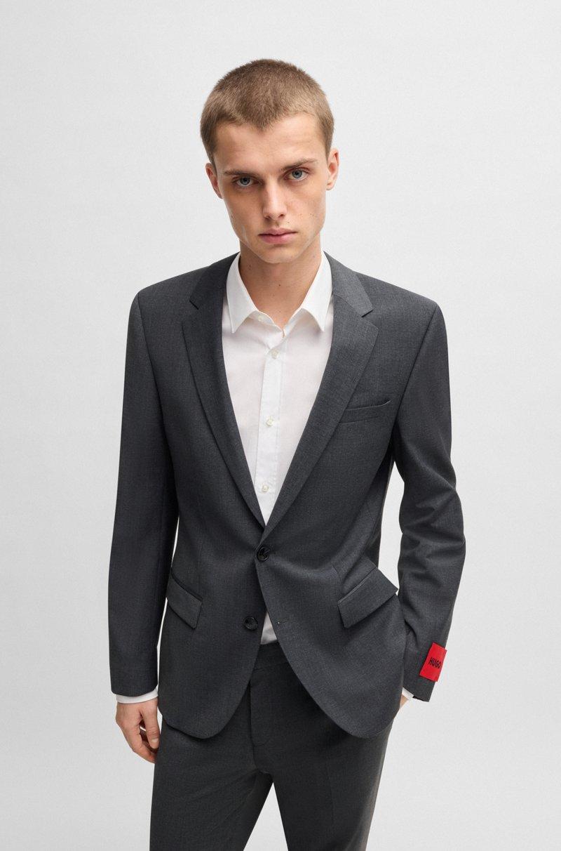 Hugo Boss Traje Slim Fit De Mezcla De Lana Con Elástico Técnico