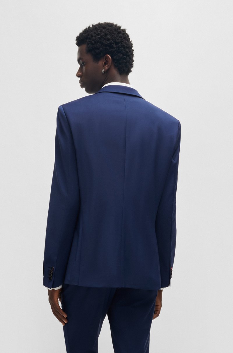 Hugo Boss Traje Slim Fit De Mezcla De Lana Con Elástico Técnico