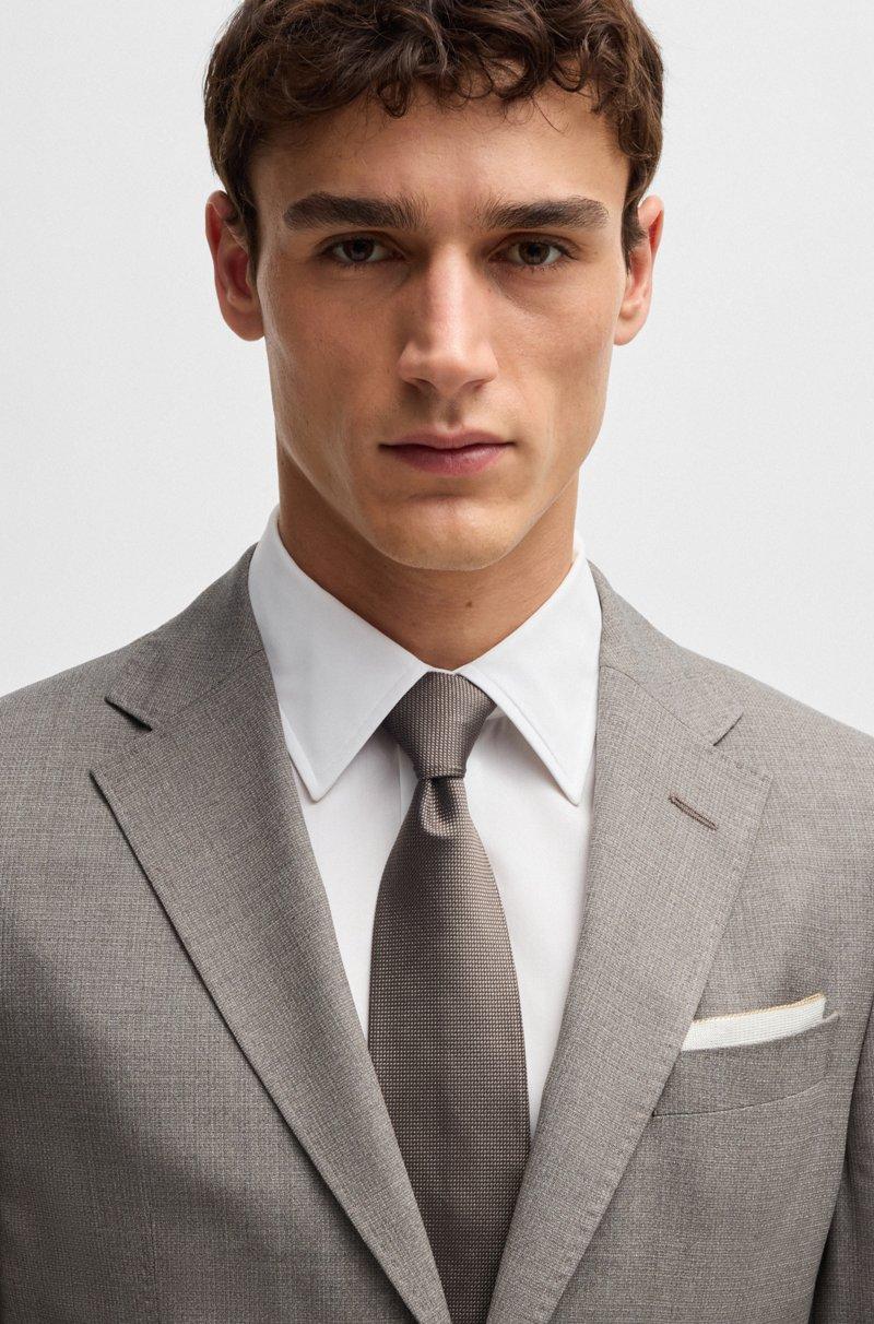 Hugo Boss Traje Slim Fit En Lana Virgen De Alta Torsión