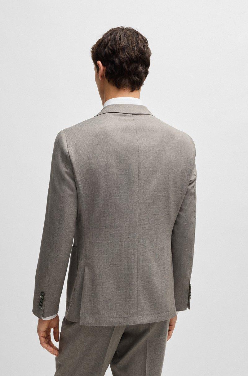 Hugo Boss Traje Slim Fit En Lana Virgen De Alta Torsión