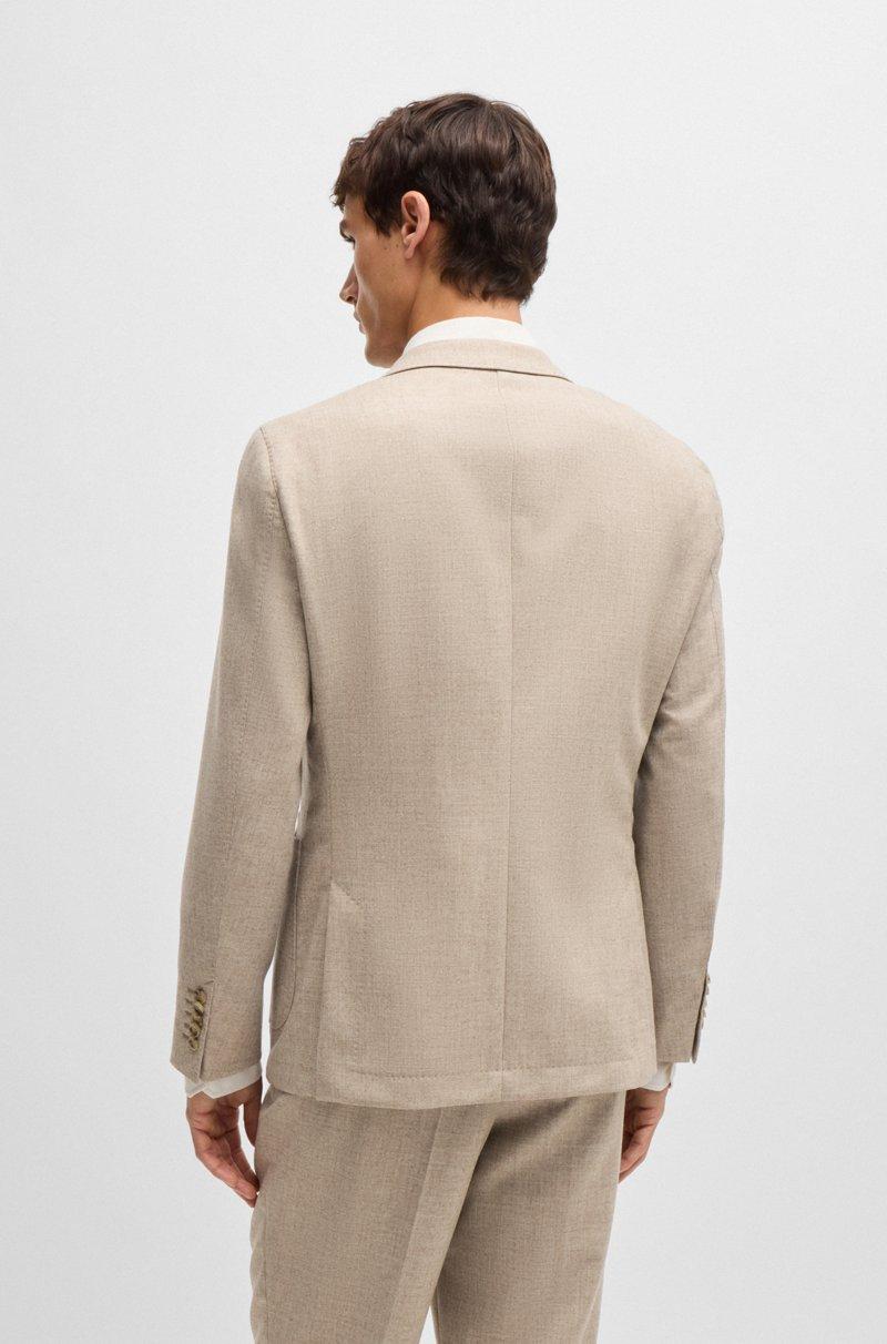 Hugo Boss Traje Slim Fit En Lana Virgen Y Pelo De Bisonte