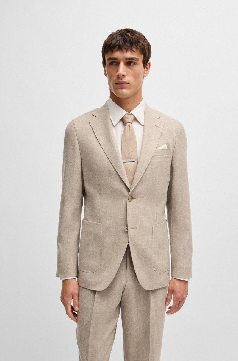 Hugo Boss Traje slim fit en lana virgen y pelo de bisonte