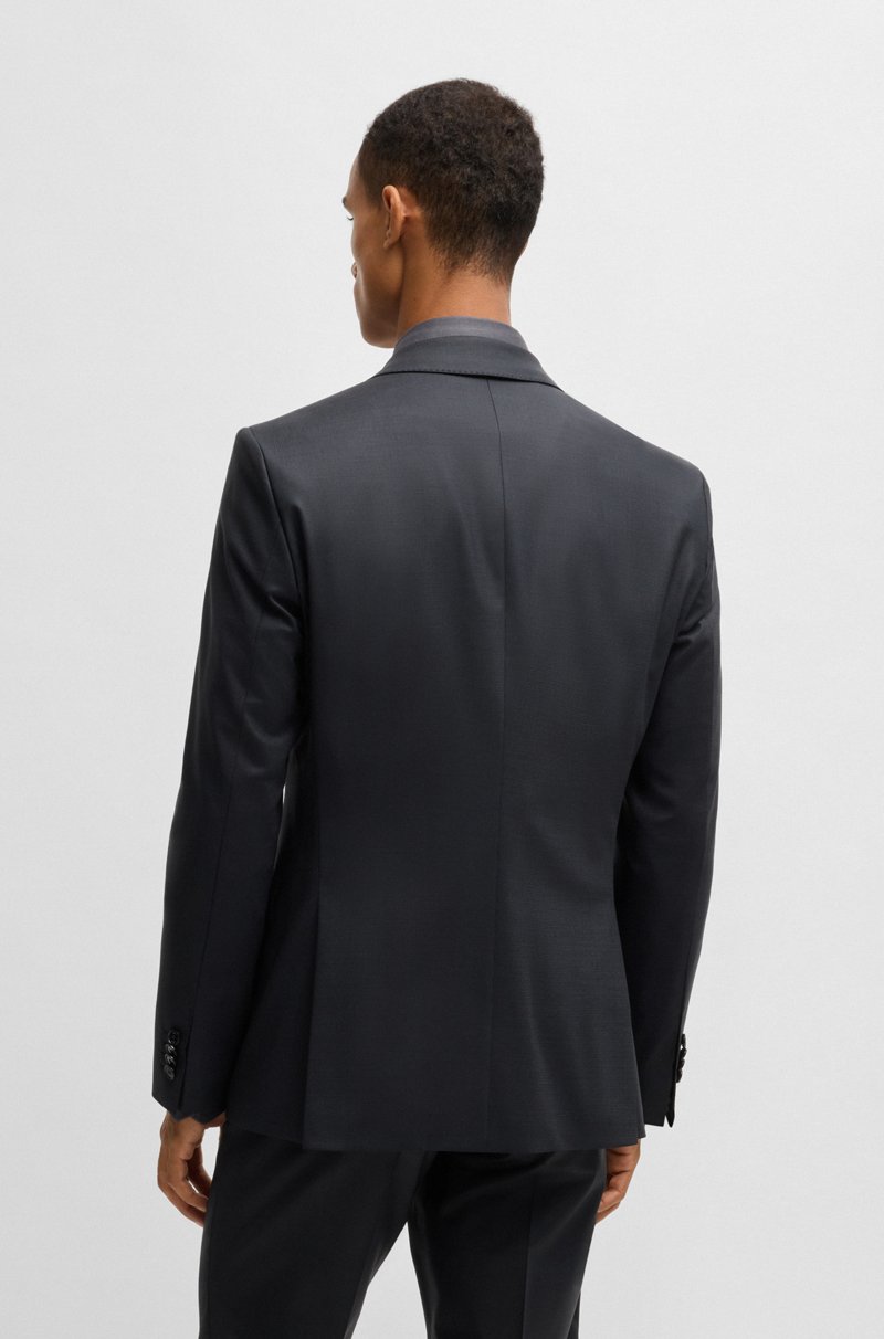 Hugo Boss Traje Slim Fit En Mezcla De Lana Con Microestampado