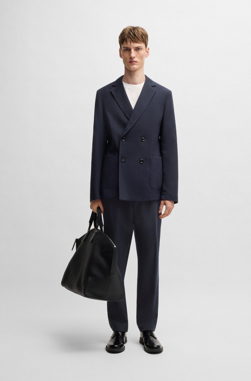 Hugo Boss Traje slim fit en mezcla de lana con microestampado