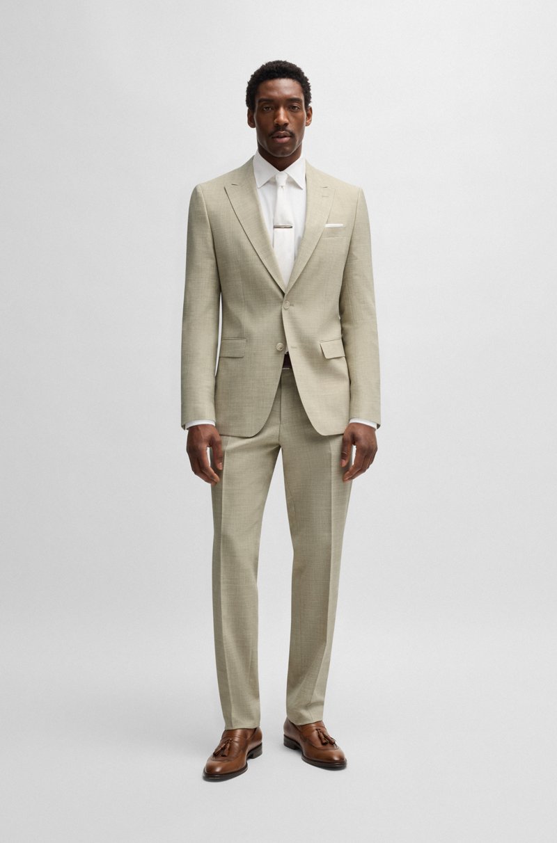 Hugo Boss Traje slim fit en tejido elástico con microestampado