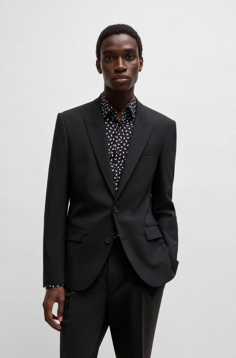 Hugo Boss Traje Slim Fit En Tejido Elástico Técnico