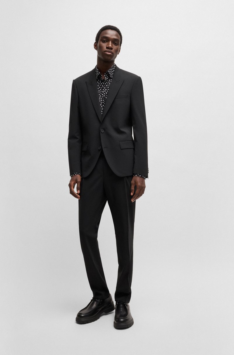 Hugo Boss Traje slim fit en tejido elástico técnico