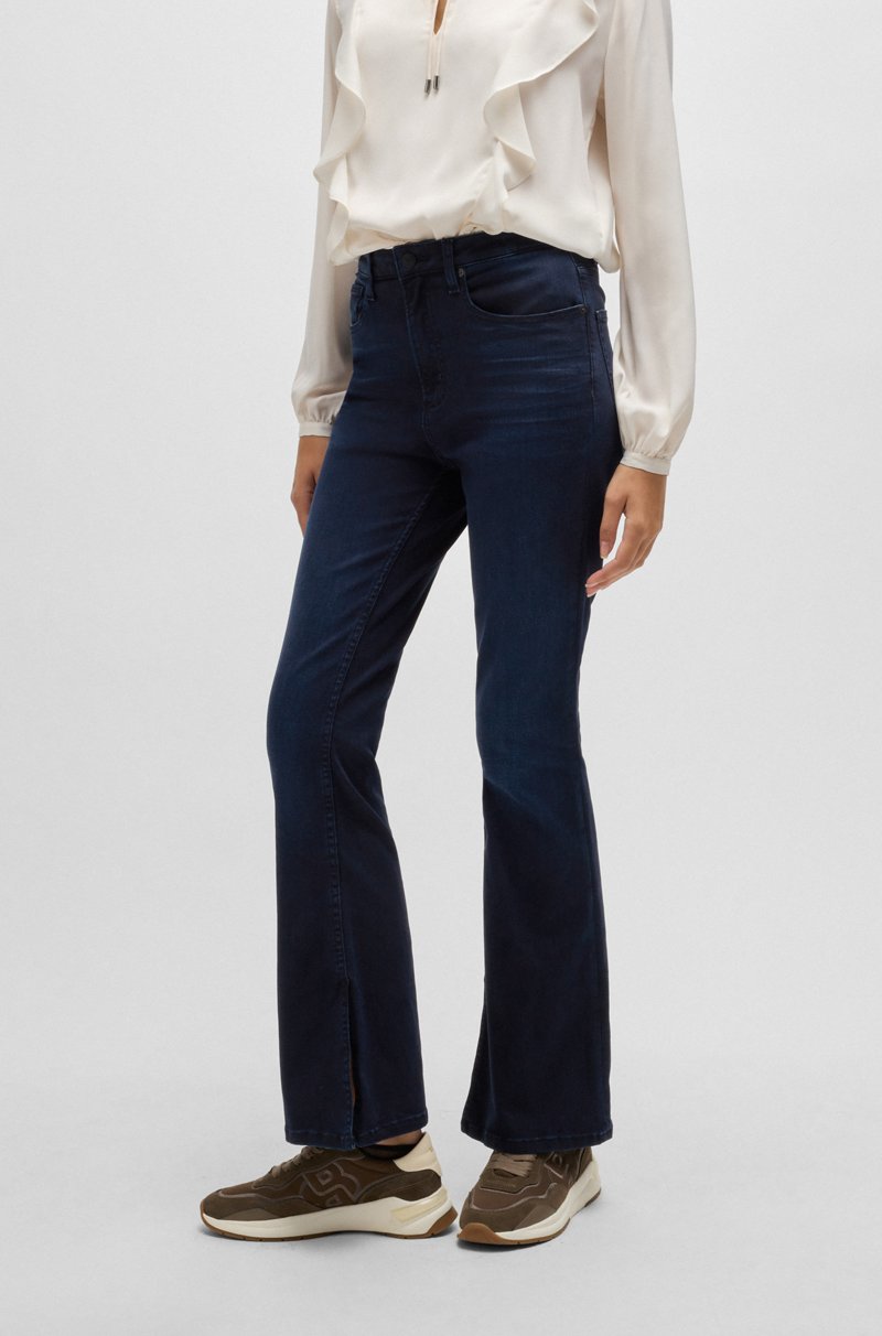 Hugo Boss Vaqueros acampanados slim fit en tejido vaquero elástico azul