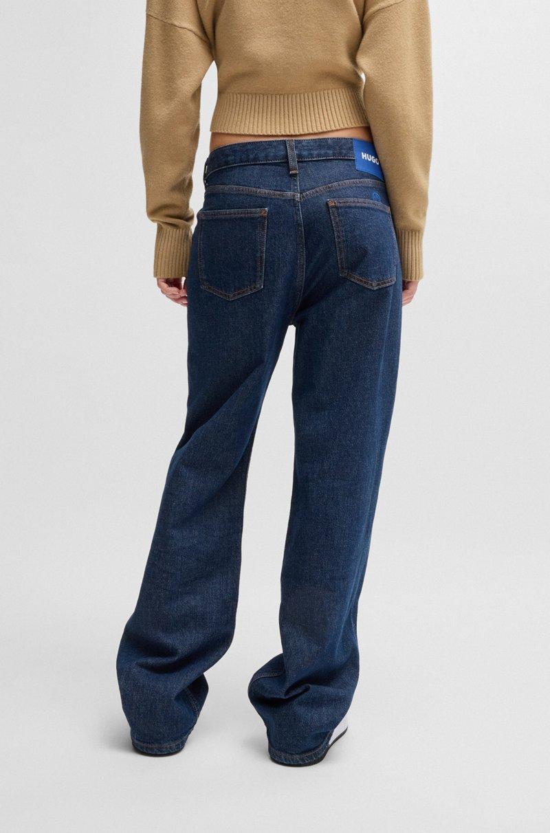 Hugo Boss Vaqueros Azules En Cómodo Denim Elástico Con Acabado Jaspeado