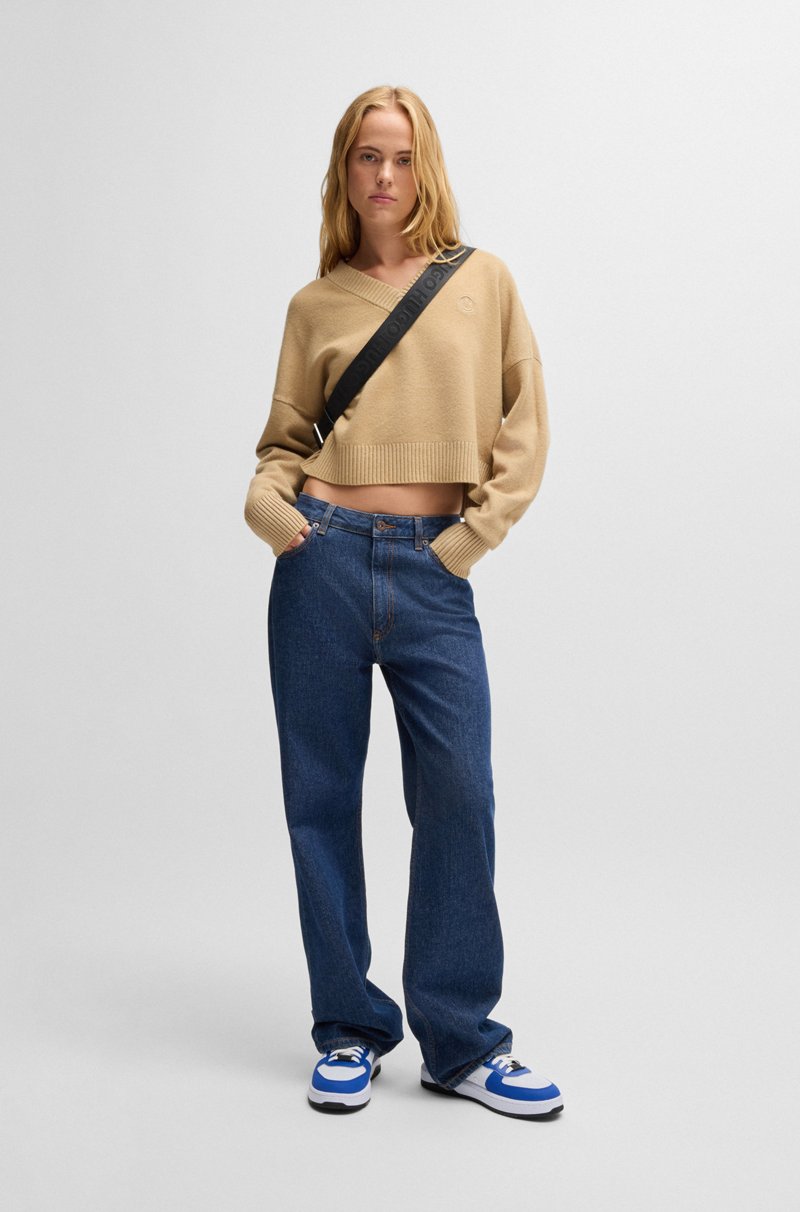 Hugo Boss Vaqueros Azules En Cómodo Denim Elástico Con Acabado Jaspeado