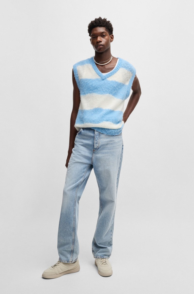 Hugo Boss Vaqueros Baggy Fit De Denim De Algodón Pesado