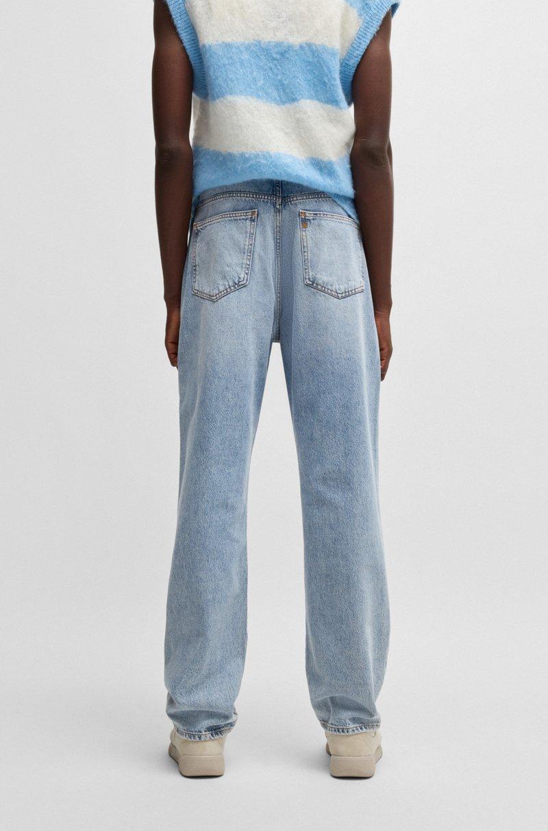 Hugo Boss Vaqueros Baggy Fit De Denim De Algodón Pesado