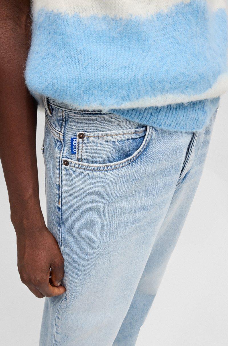 Hugo Boss Vaqueros Baggy Fit De Denim De Algodón Pesado