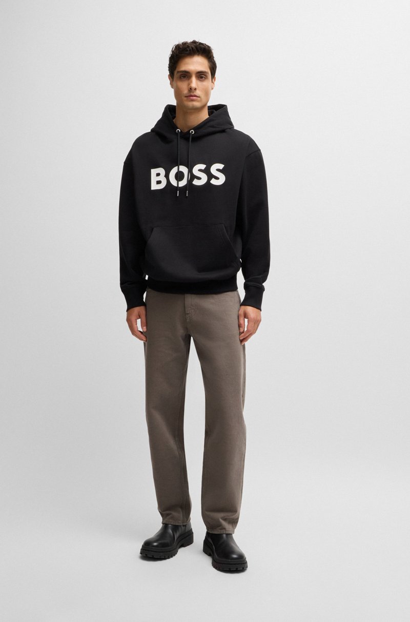 Hugo Boss Vaqueros Baggy Fit En Denim Italiano Beige