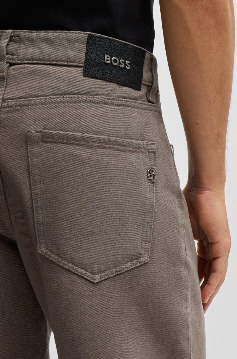 Hugo Boss Vaqueros Baggy Fit En Denim Italiano Beige