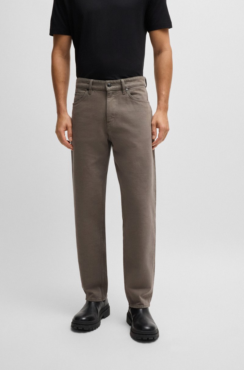 Hugo Boss Vaqueros baggy fit en denim italiano beige