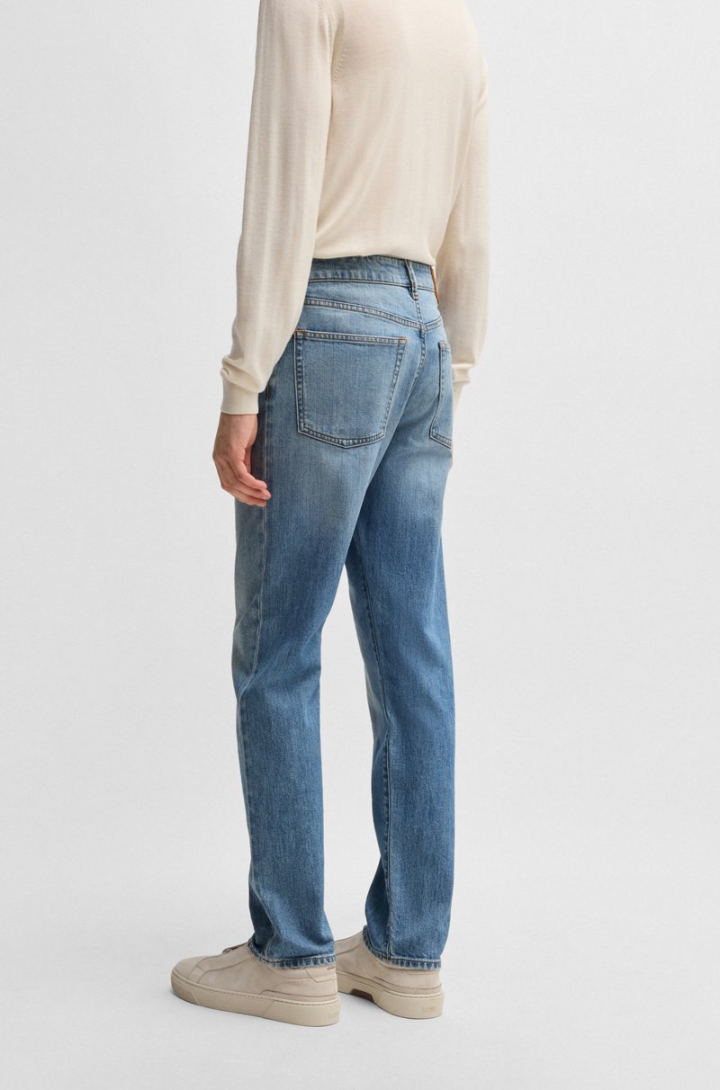 Hugo Boss Vaqueros Classic Fit En Cómodo Tejido Vaquero Elástico Azul