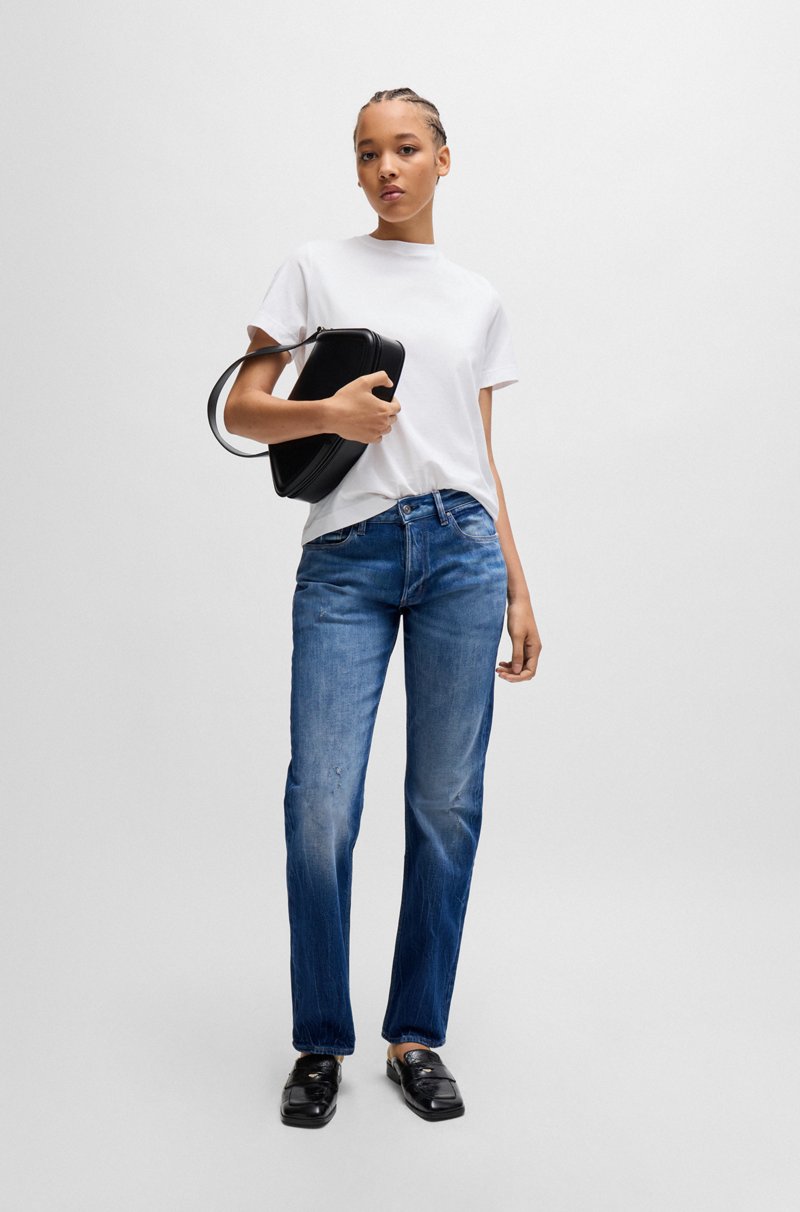 Hugo Boss Vaqueros De Denim Elástico Muy Cómodo En Tono Azul