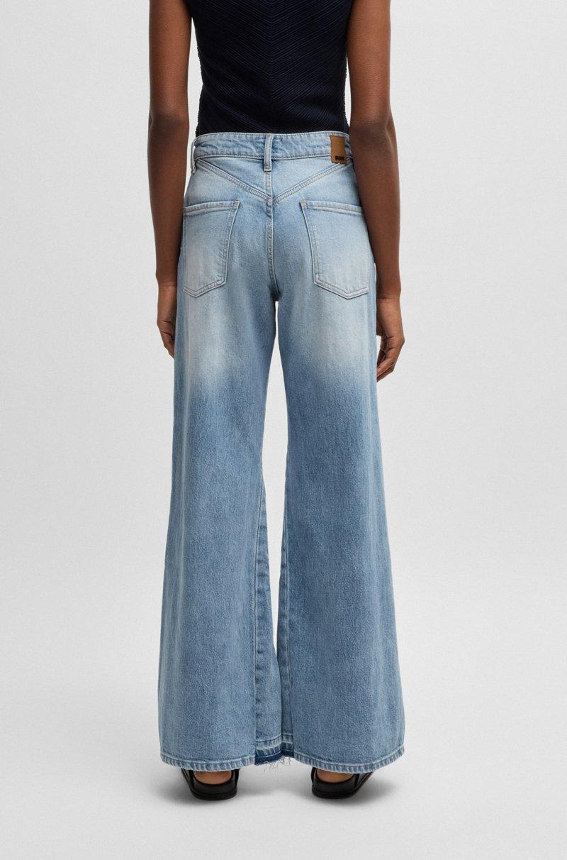 Hugo Boss Vaqueros De Pernera Acampanada En Cómodo Denim Elástico En Tono Azul