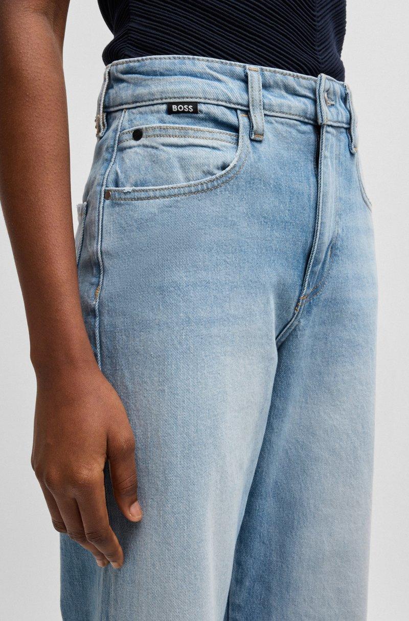 Hugo Boss Vaqueros De Pernera Acampanada En Cómodo Denim Elástico En Tono Azul